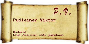 Pudleiner Viktor névjegykártya